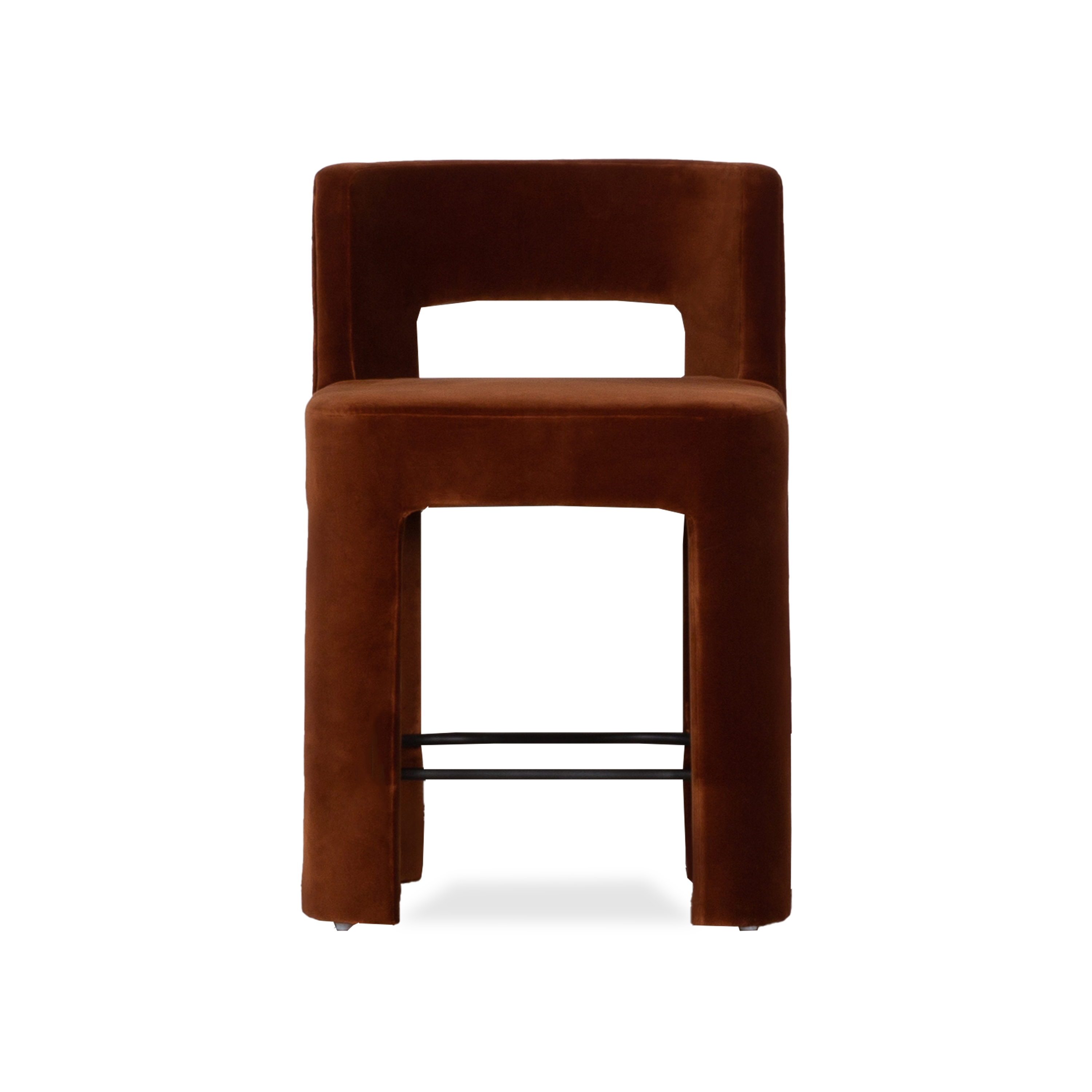 Modern Ponte Counter Stool - Adjustable Height Bar Stool with Cushioned Seat for Kitchen Island, Breakfast Nook & Home Bar - Comfortable & Stylish Dining Chair for Small Spaces