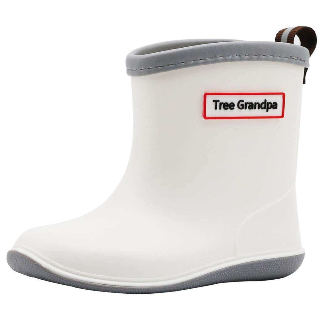 Toddler Rain Boots - Waterproof & Lightweight Baby Rain Boots for Boys & Girls - Easy On/Off Short Rain Boots for Outdoor Play, Puddle Jumping & Wet Weather