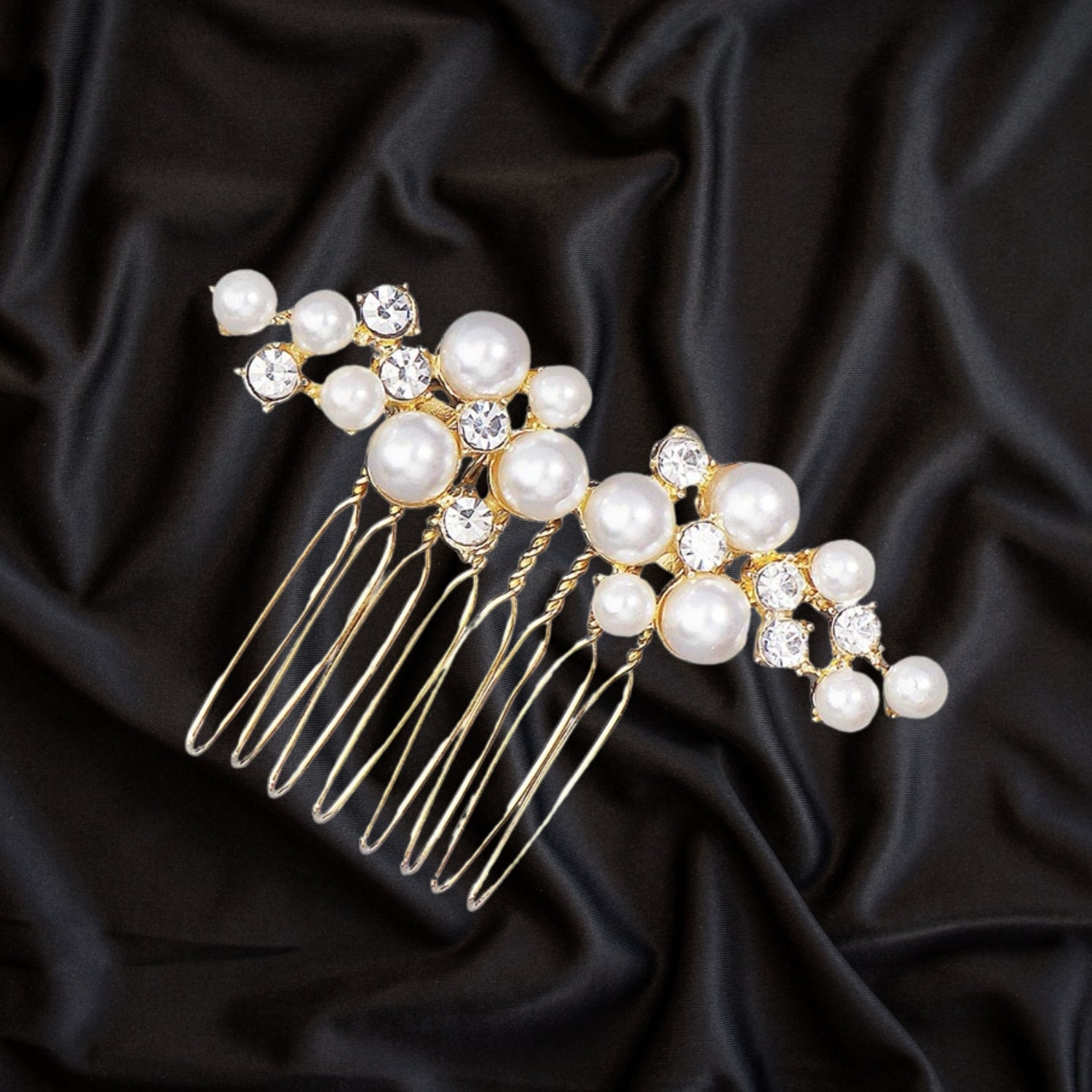 Pearl Hair Pins for Wedding - Bridal Hair Accessories with Crystal Beads for Brides, Bridesmaids & Women - Perfect for Weddings, Prom & Special Occasions
