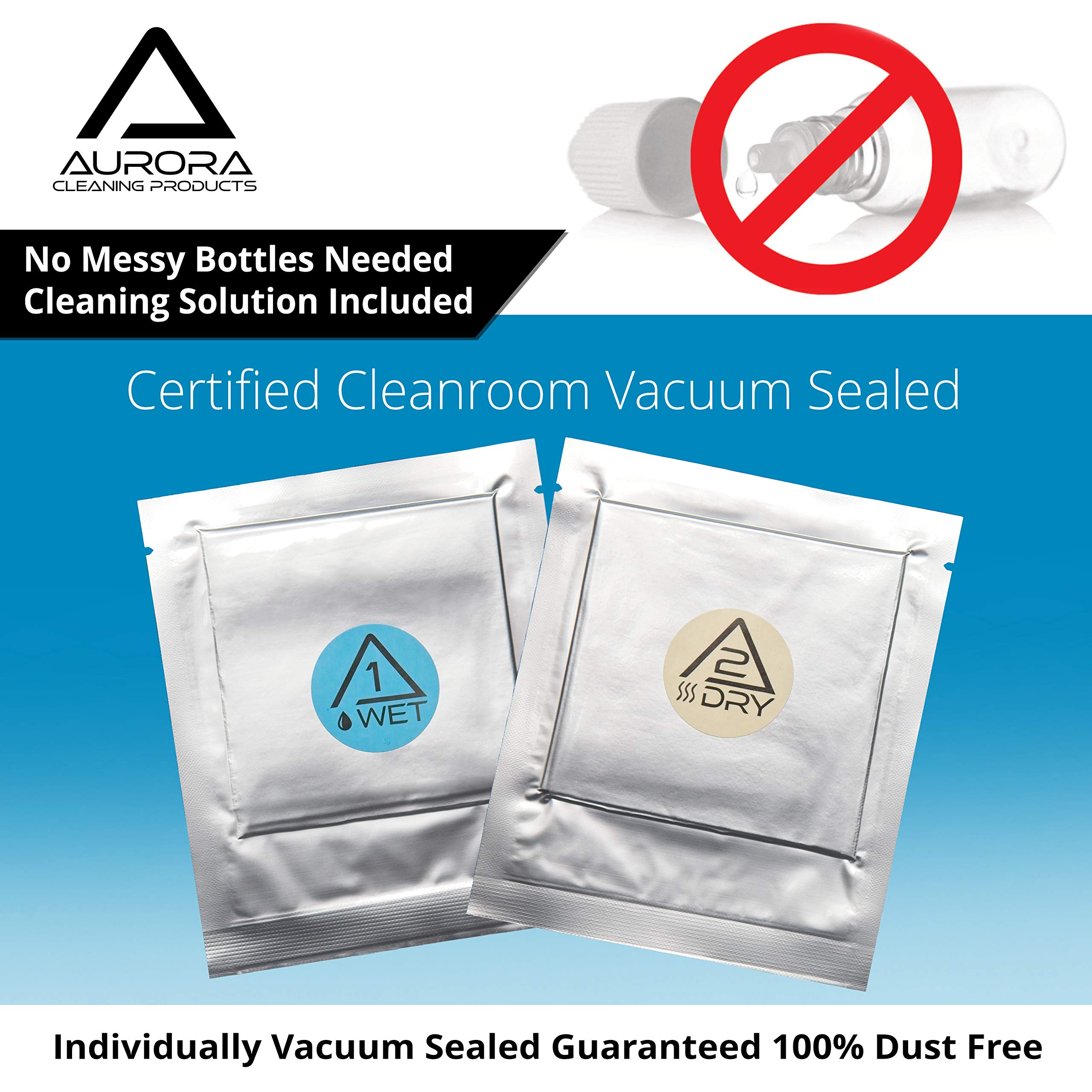 Microfiber Cleaning Cloths 6-Pack for Camera Lens & Phone - Wet & Dry Use