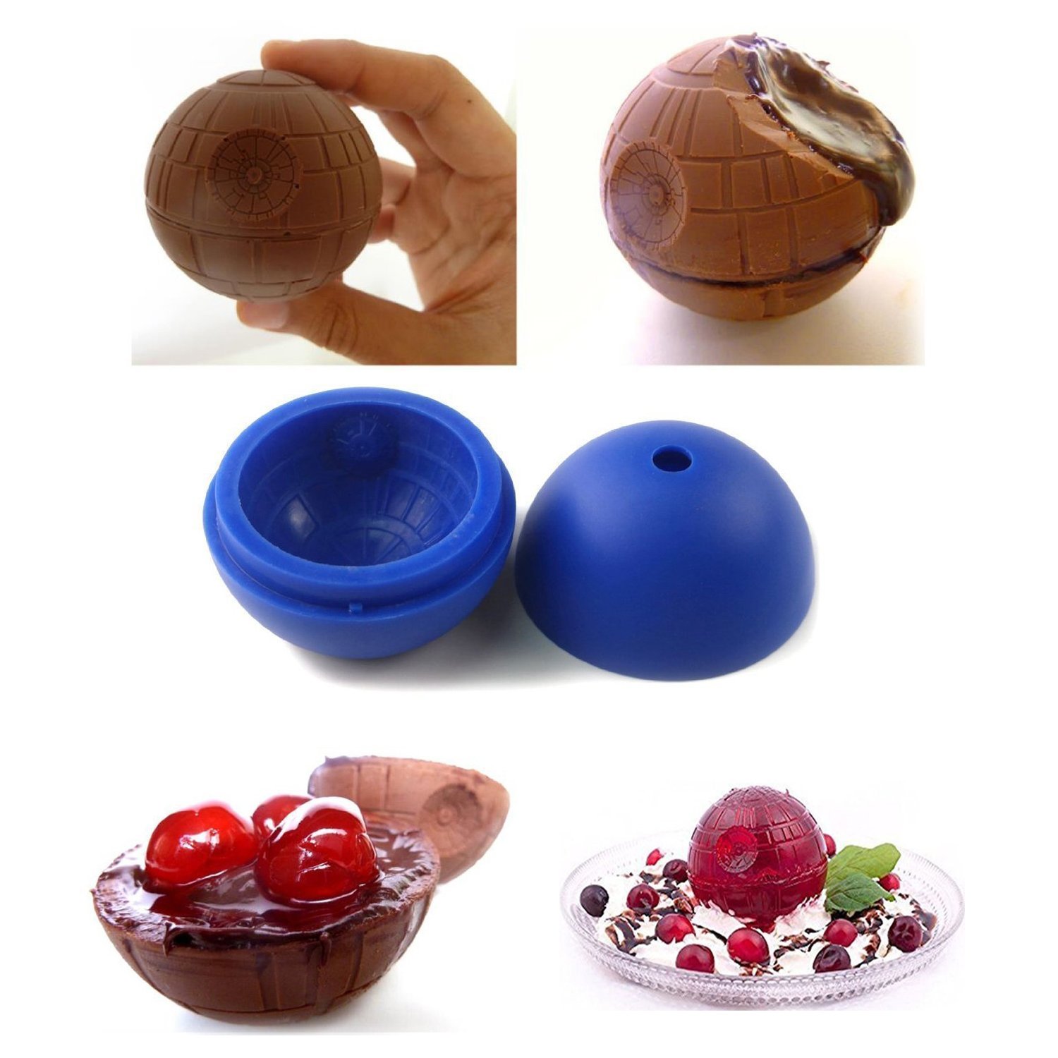 WllRun 2 Pack Silicone Ice Cube Mold Tray - Reusable Ice Ball Maker for Cocktails, Whiskey & Beverages - Chocolate Mold Tools (Blue) - Perfect for Home Bars, Parties & DIY Desserts