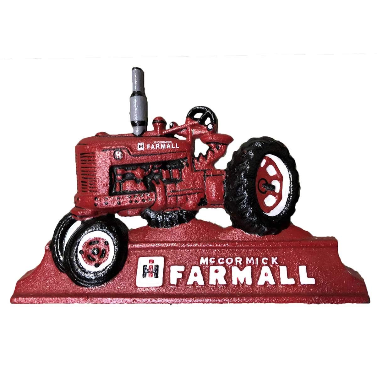 Vintage Farmall H Cast Iron Doorstop - Heavy Duty Rustic Decor for Home, Office & Garden - Perfect for Doors, Bookshelves & Barn Style Decorations