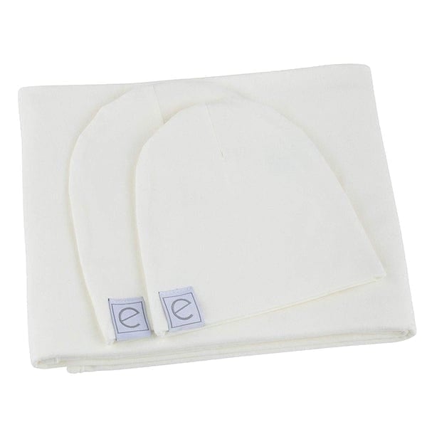 Ely's&Co. Jersey Cotton Swaddle Blanket Set - Soft & Breathable Baby Swaddles for Newborns - Perfect for Sleeping, Nursing & Swaddling - 3 Pack (Blue, Pink, White)