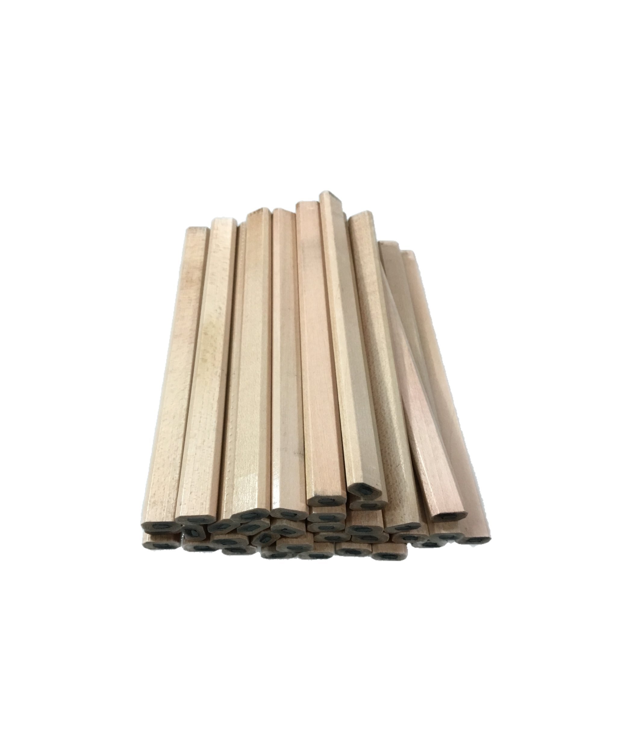 Natural Wood Carpenter Pencils - 72 Count Bulk Box of Flat Clear-Coated Woodworking Pencils for DIY Projects, Construction Marking & Home Improvement
