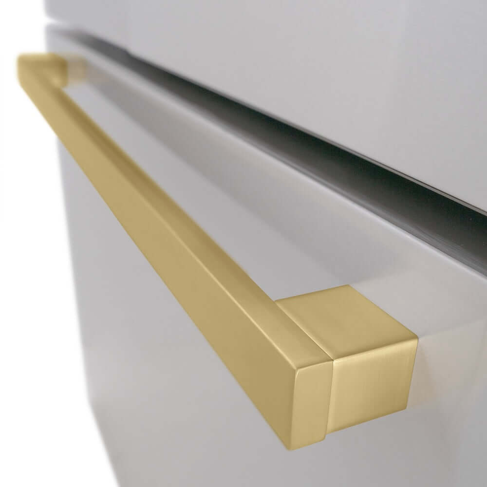 ZLINE Autograph Edition 36 Inch Standard Depth French Door Refrigerator - 28.9 cu. ft. Capacity, External Water Dispenser, Dual Ice Maker, Fingerprint Resistant Stainless Steel with Champagne Bronze Handles (RSMZ W 36 FCB) - Perfect for Modern Kitchens & Open Concept Homes