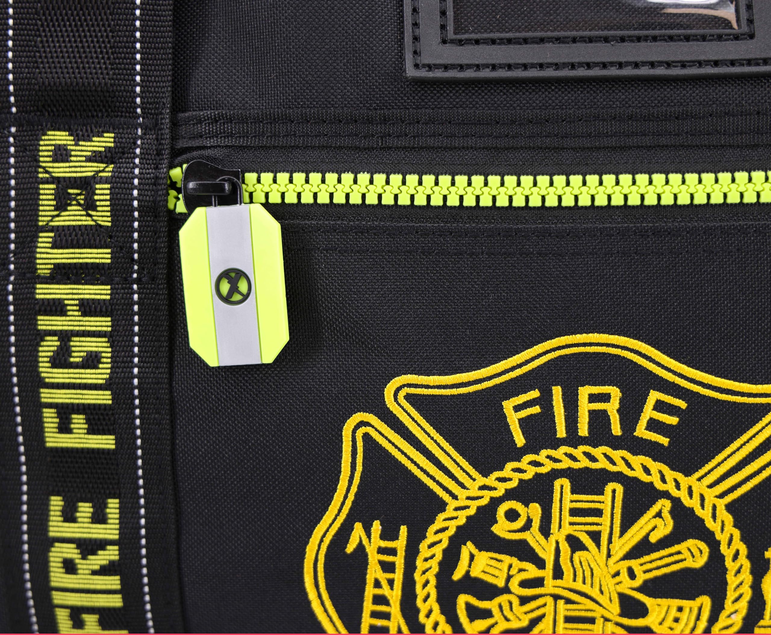 Lightning X Fireman's Value Edition XL Firefighter Step-In Turnout Gear Bag with Wheels, Helmet Pocket & Maltese Cross - Durable First Responder Equipment for Emergency Scenes, Fire Stations & On-Duty Storage