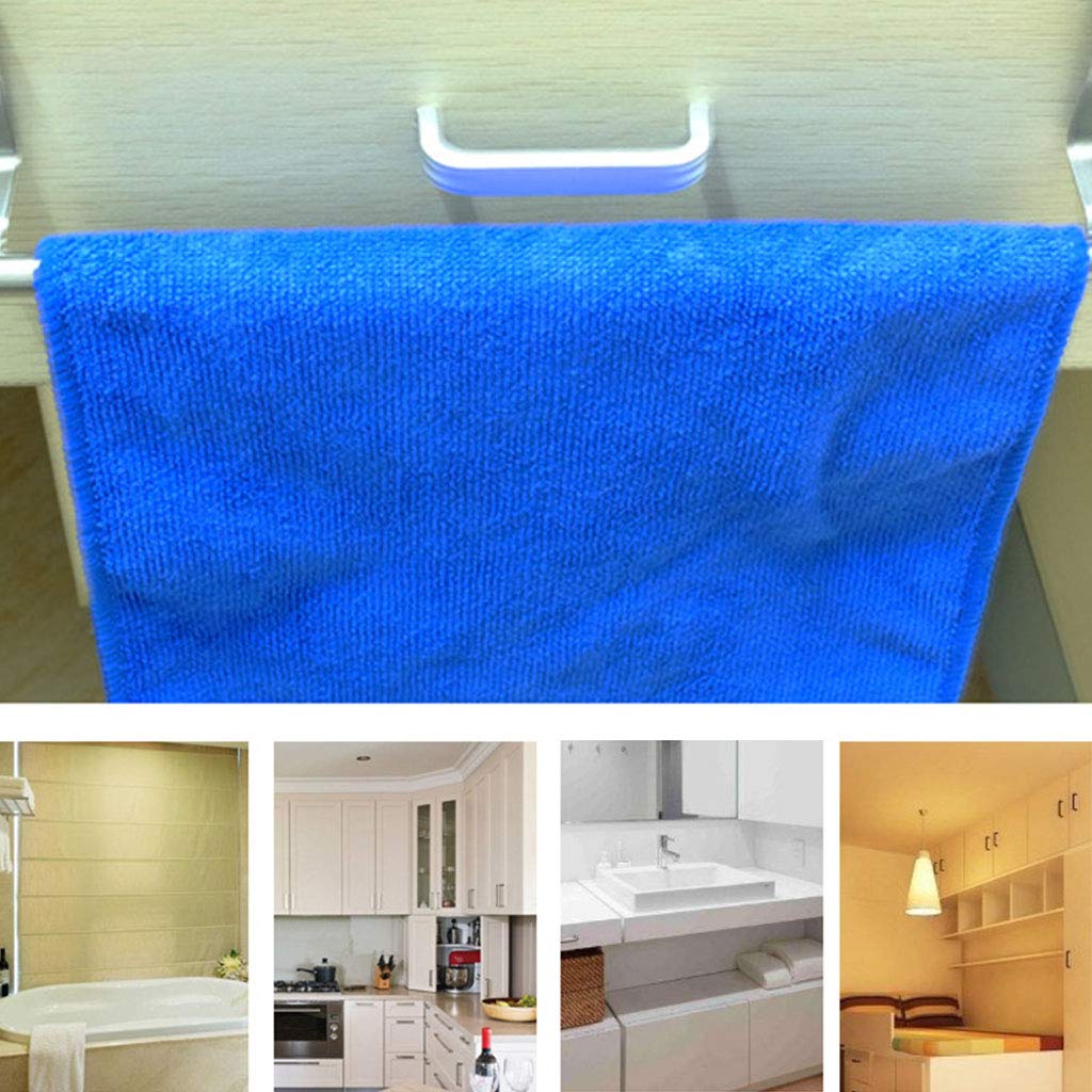 SOFEA Extendable Over Door Towel Rack - Stainless Steel Hanging Holder for Bathroom, Kitchen, Hotel & Cabinet - Space Saving Storage Solution for Towels, Robes & Clothes