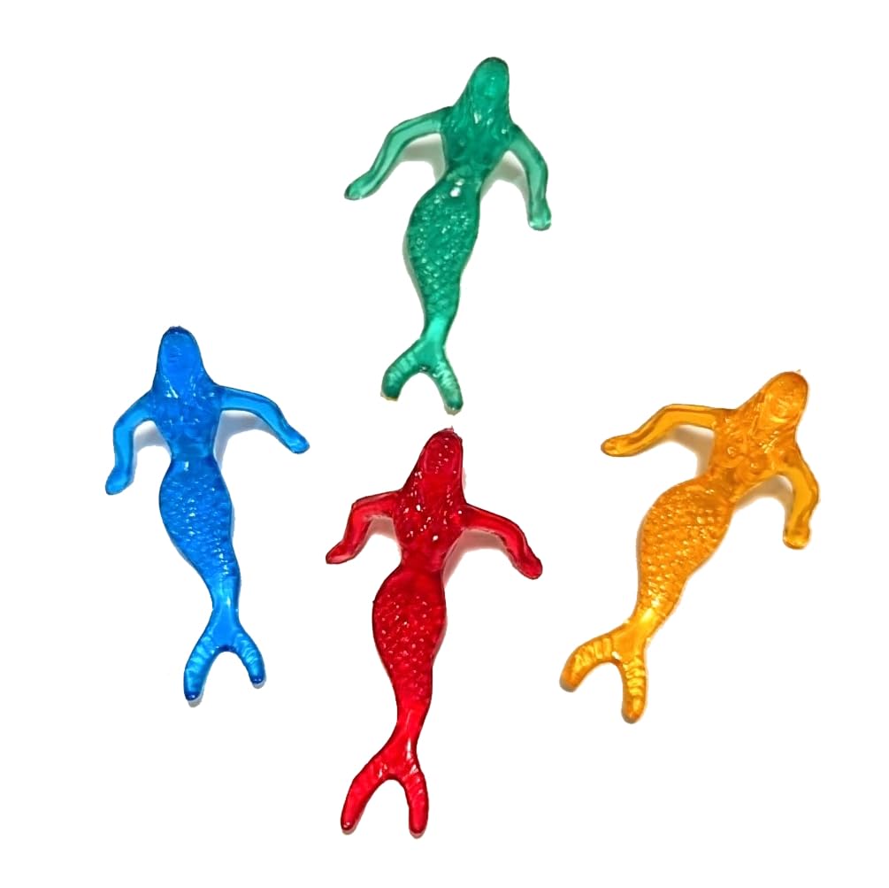 72-Pack Plastic Mermaid Cocktail Drink Markers - Fun Party Decorations for Pool Parties, Beach Themed Events & Tropical Celebrations