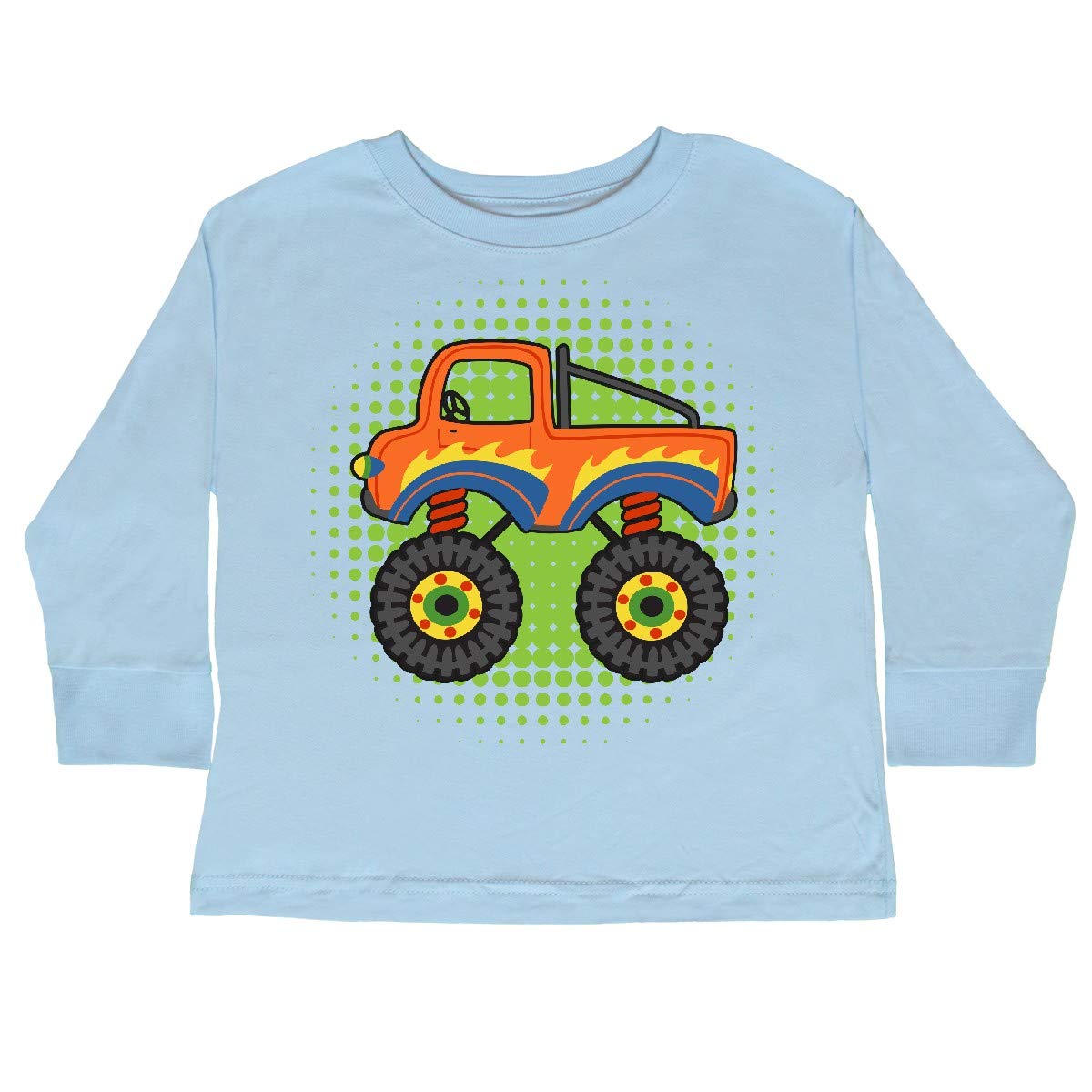 **Inktastic Boys' Monster Truck Toddler Long Sleeve T-Shirt – Cute & Durable Graphic Tee for Playdates, Birthdays & Everyday Adventures**