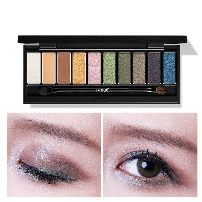 LANSUR Born Adventurer Eyeshadow Palette - 12 Highly Pigmented Matte & Shimmer Shades for Professional Makeup | Perfect for Day to Night Looks, Parties, and Special Occasions