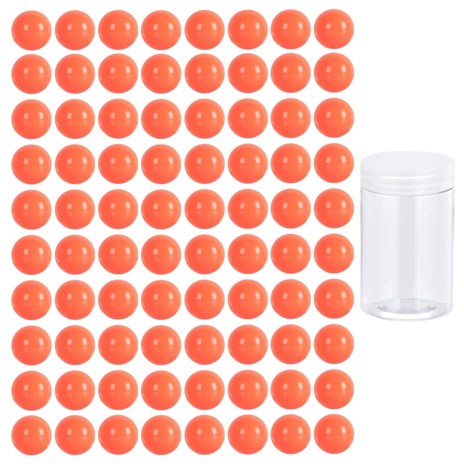 80pcs 14mm Acrylic Game Marbles - Chinese Checker Replacement Balls, Aggravation Game Pieces, Traditional Marble Game Accessories (Orange) - Perfect for Family Game Nights, Board Game Replacements & Classic Marble Games