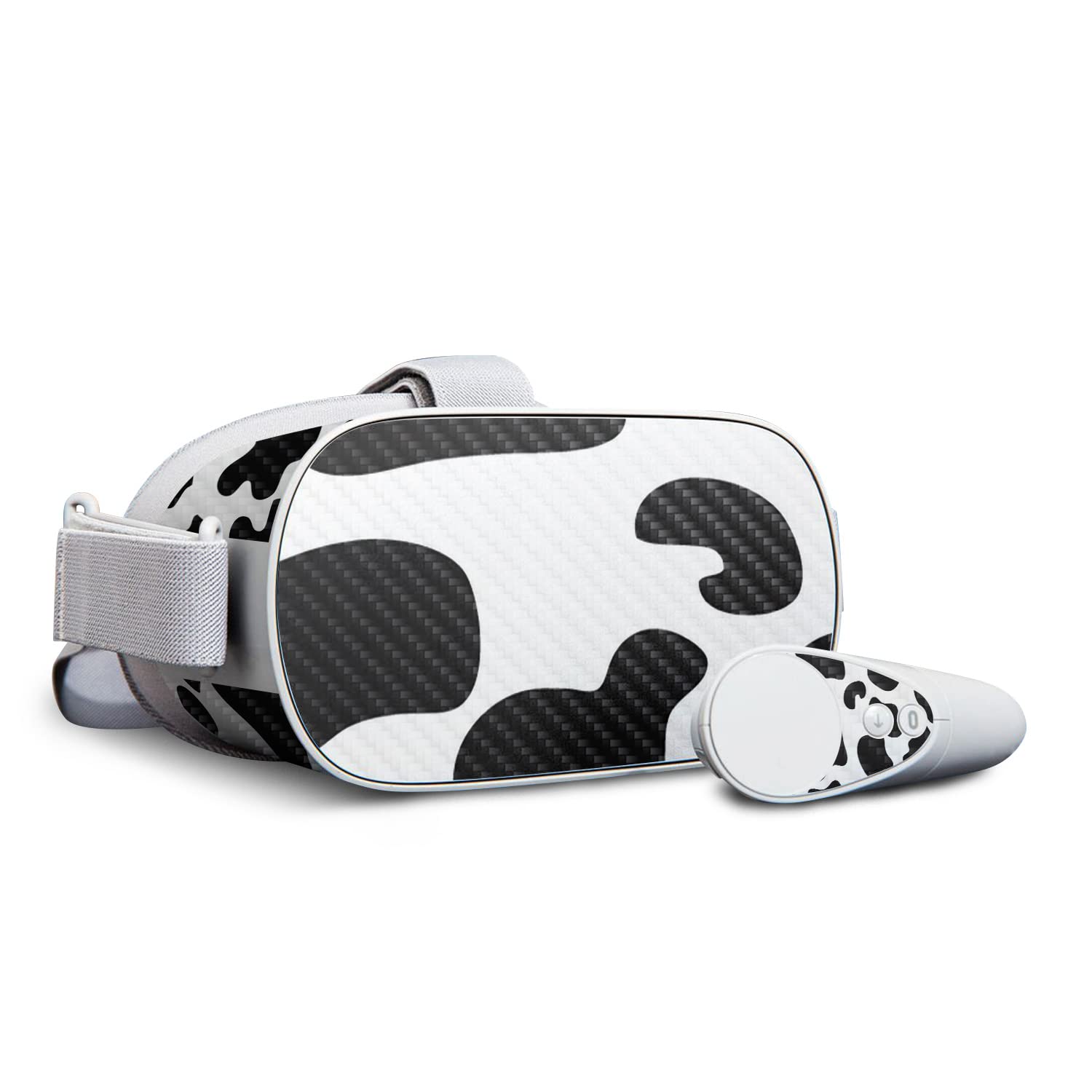 MightySkins Carbon Fiber Skin for Oculus Go - Cow Print | Protective & Durable Textured Cover | Easy to Apply & Remove | Made in USA | Perfect for Gaming, VR Protection & Customization