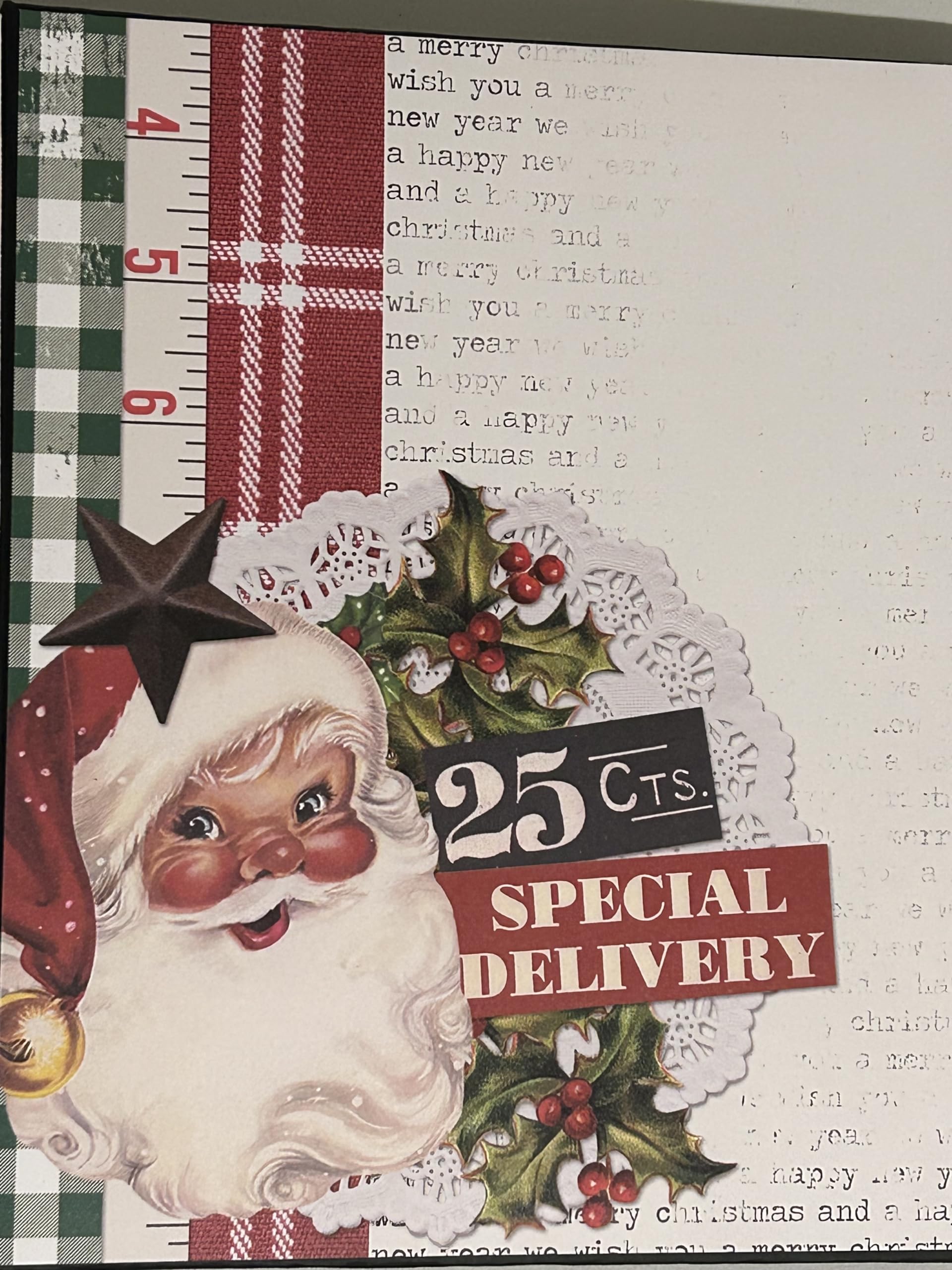 Vintage Santa Claus Christmas Photo Album - Holds 200 4x6 Photos, Personalized Holiday Memory Book for Family & Friends | Perfect for Christmas Gifts, Scrapbooking & Festive Decor