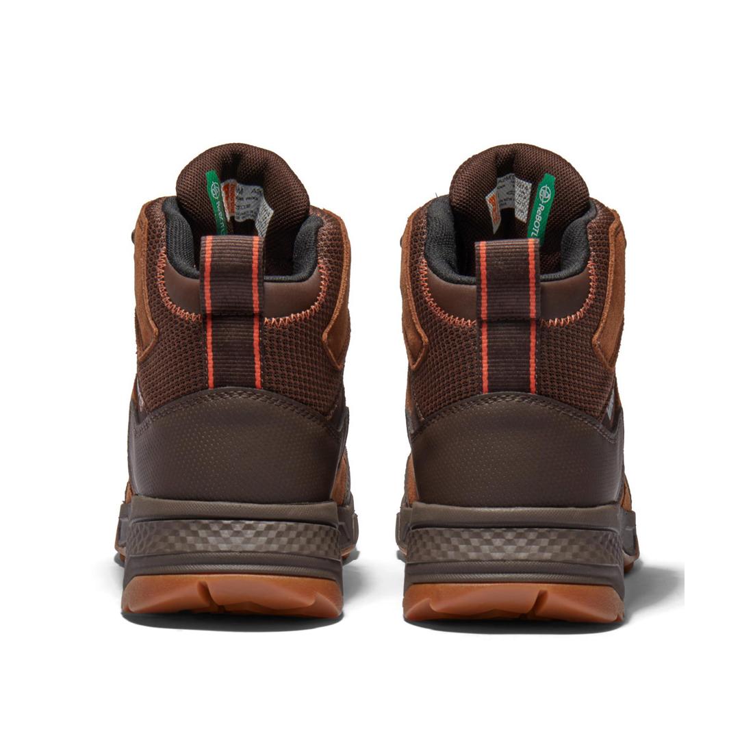 Switchback LT 6 Inch Steel Toe Work Boots for Men - Brown Safety Shoes for Construction, Warehouse & Outdoor Work - OSHA Compliant Work Boots