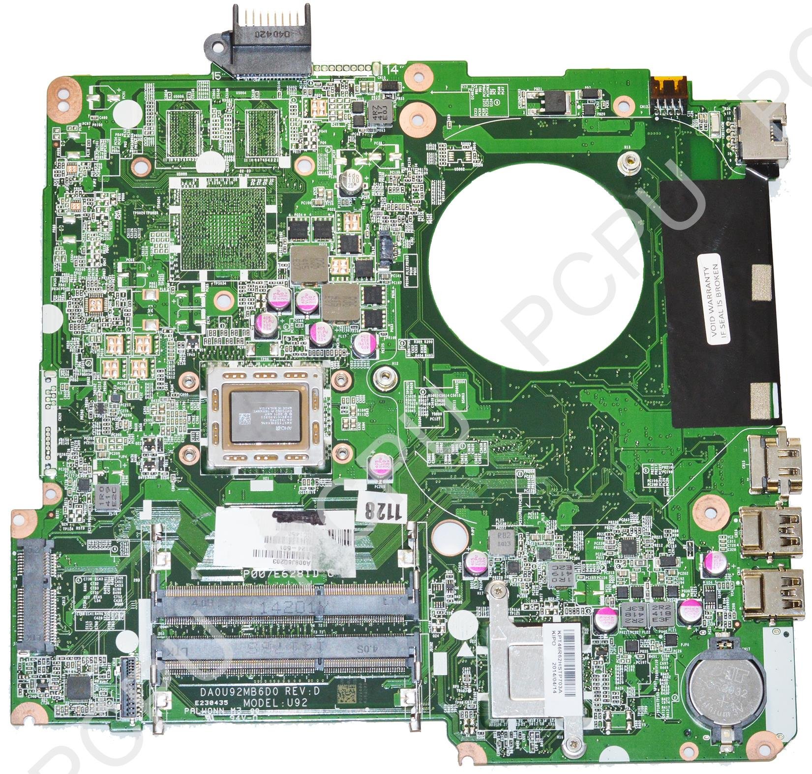 HP Touchsmart 15-N Laptop Motherboard with AMD A10-5745M 2.1GHz CPU - Replacement Part for HP Touchsmart 15-N Series Laptops - Perfect for DIY Repairs and Laptop Upgrades