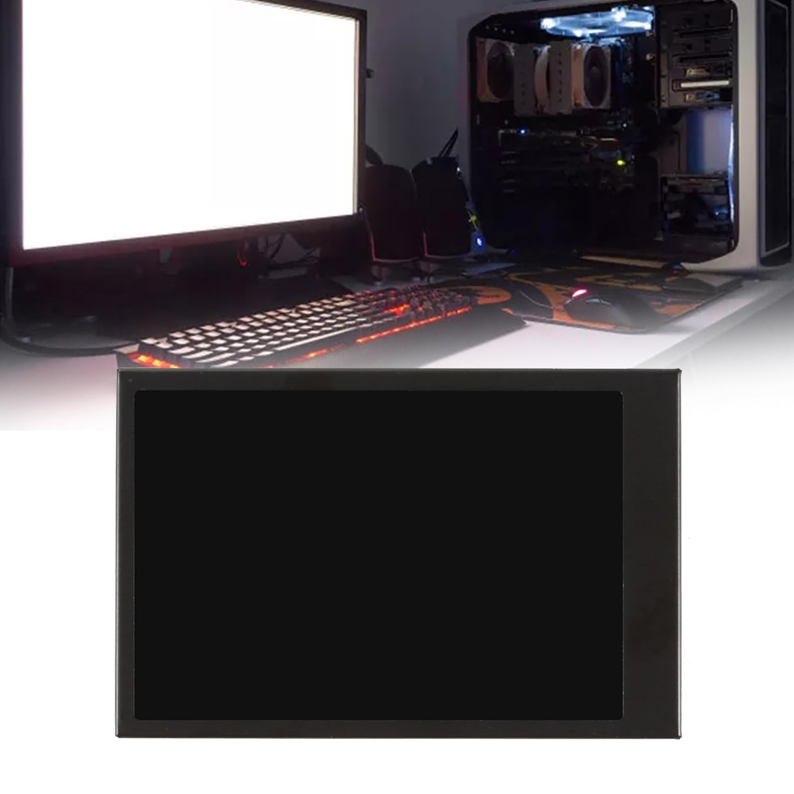 3.5 Inch USB C Mini Display Screen - Portable Monitor for Laptop & PC with Temperature Display - Perfect for Work, Gaming & Travel