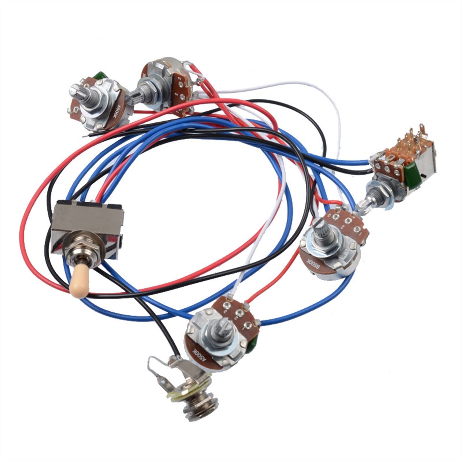 Premium TSTS Electric Guitar Wiring Harness Kit for LP Style Guitars - Prewired with Yellow Insulation | Perfect for DIY Guitar Upgrades & Professional Repairs