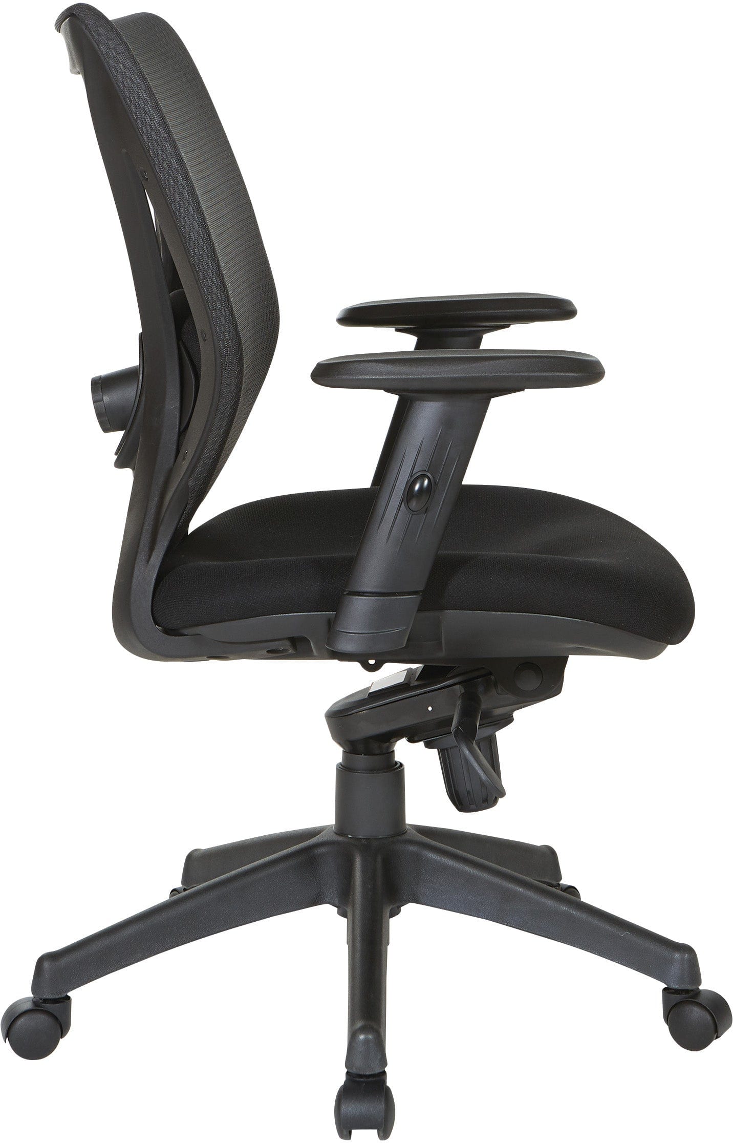 Office Star Black Mesh Back Ergonomic Office Chair [EM98880] - Comfortable Support for Long Hours of Work, Home Office, and Conference Rooms