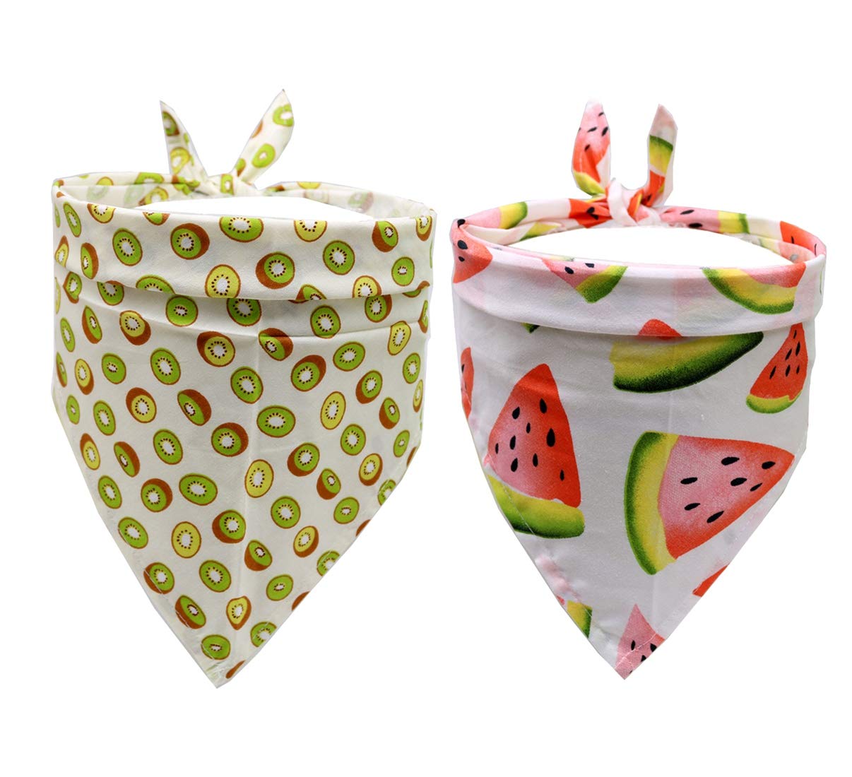 2 Pack Reversible Dog Bandana - Adjustable Pet Bib for Dogs & Cats - Outdoor & Home Use