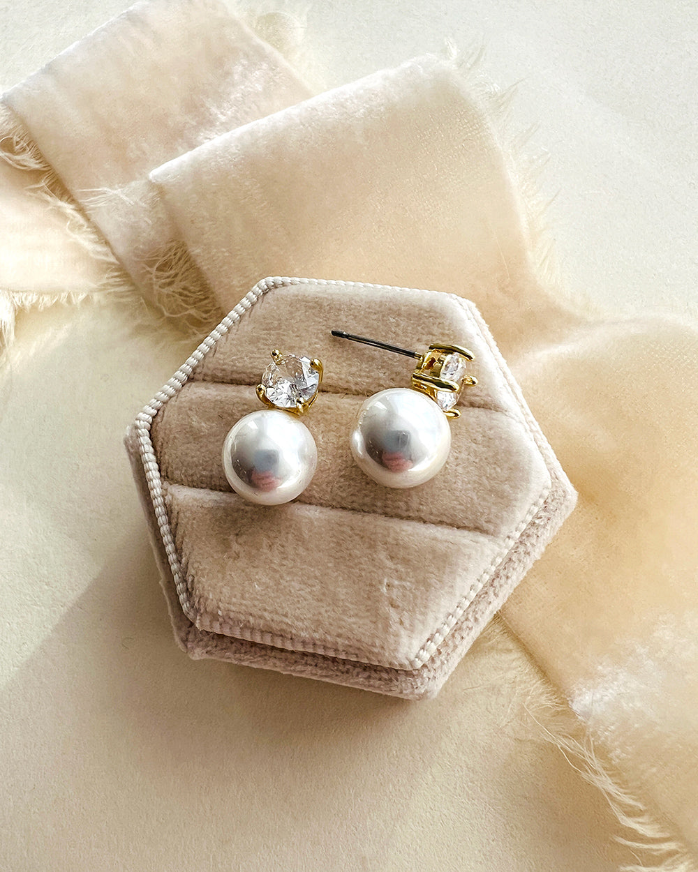 Justina Stud Earrings - Elegant & Hypoallergenic Earrings for Women | Perfect for Everyday Wear, Parties & Gifts