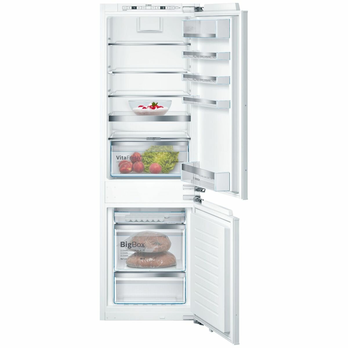 Bosch Series 6 254L Fully Integrated Bottom Mount Refrigerator KIN86AD30A - Energy Efficient French Door Fridge for Modern Kitchen & Open Plan Living Spaces