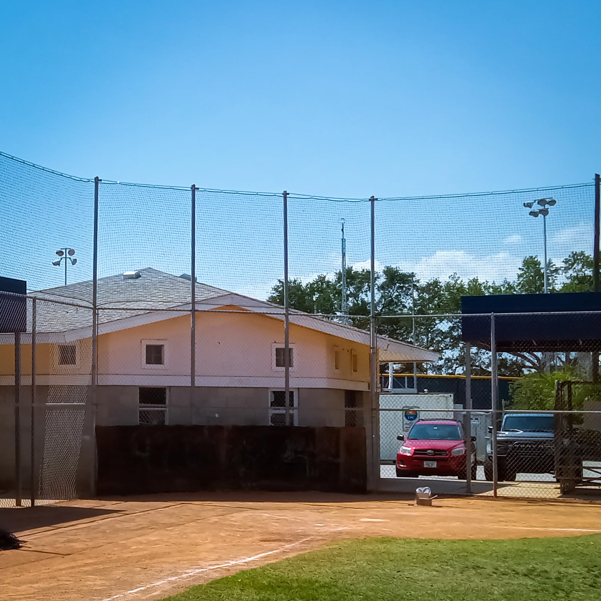 36-Ply Twisted Knotted Nylon Baseball Backstop Net - Heavy Duty Practice & Training Net for Baseball, Softball, and Backyard Games - Perfect for Batting Cages, Fielding Practice, and Sports Facilities