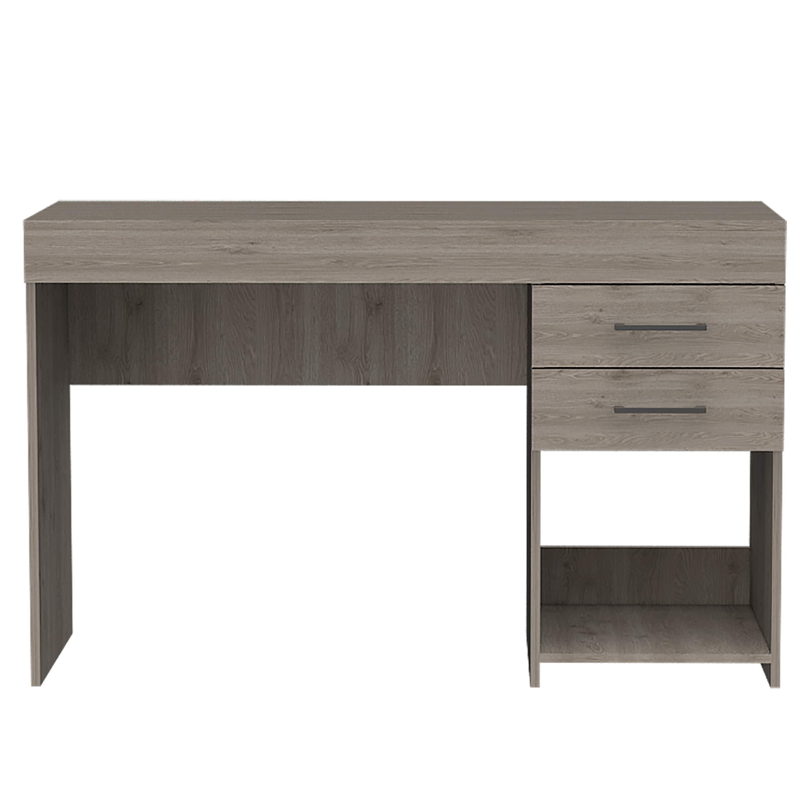 Modern Austin Writing Computer Desk with 2 Drawers & Storage Cabinet - Home Office Desk for Study, Work & Gaming