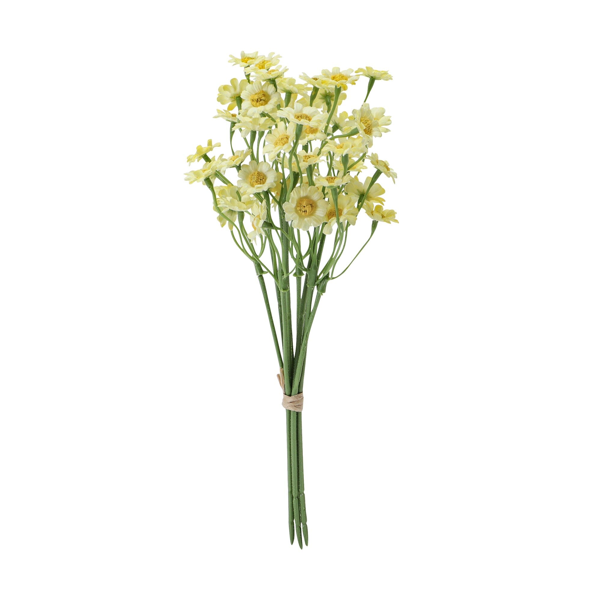 Art Flower Petit Daisy Bundle Light Yellow - Artificial Daisy Bouquet for Home Decor, Wedding Centerpieces, and DIY Floral Arrangements