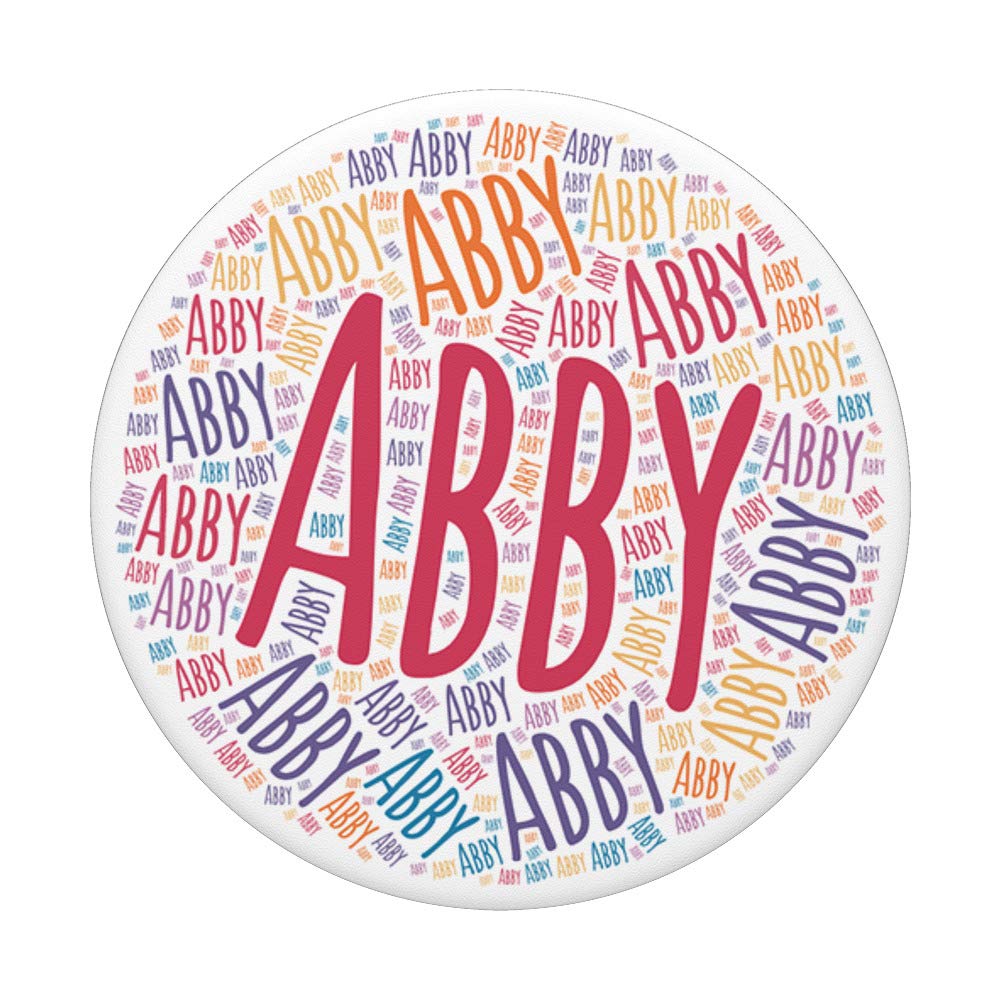 Personalized Name Word Art PopSockets PopGrip - Custom Swappable Phone & Tablet Grip with Abby Design | Perfect for Everyday Use, Travel, and Secure Phone Handling