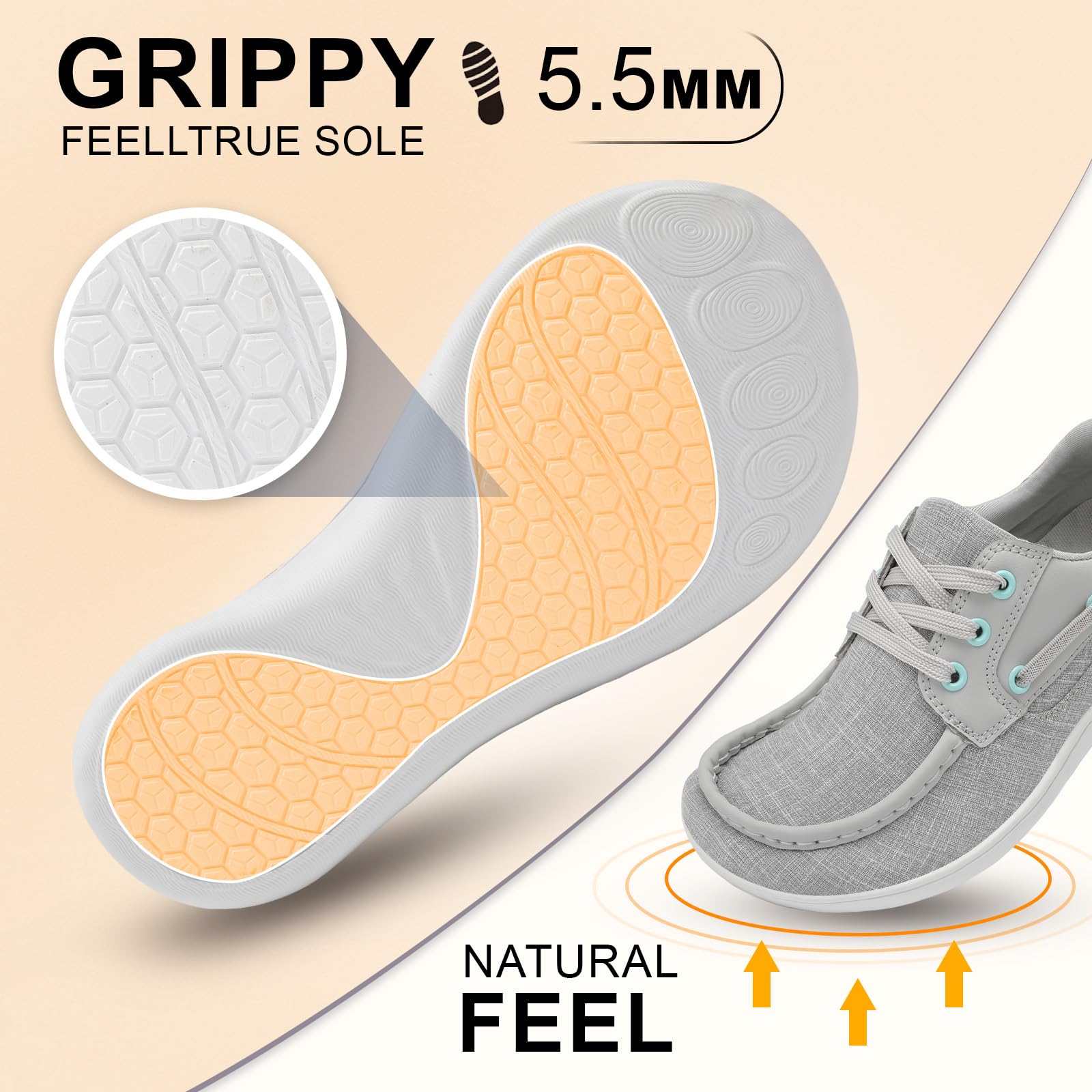 BARERUN Women's Barefoot Minimalist Trail Running Shoes - Wide Toe Zero Drop Lightweight Sneakers for Jogging, Hiking, Gym, Cross Training | Perfect for Outdoor Activities, Office Wear & Daily Driving