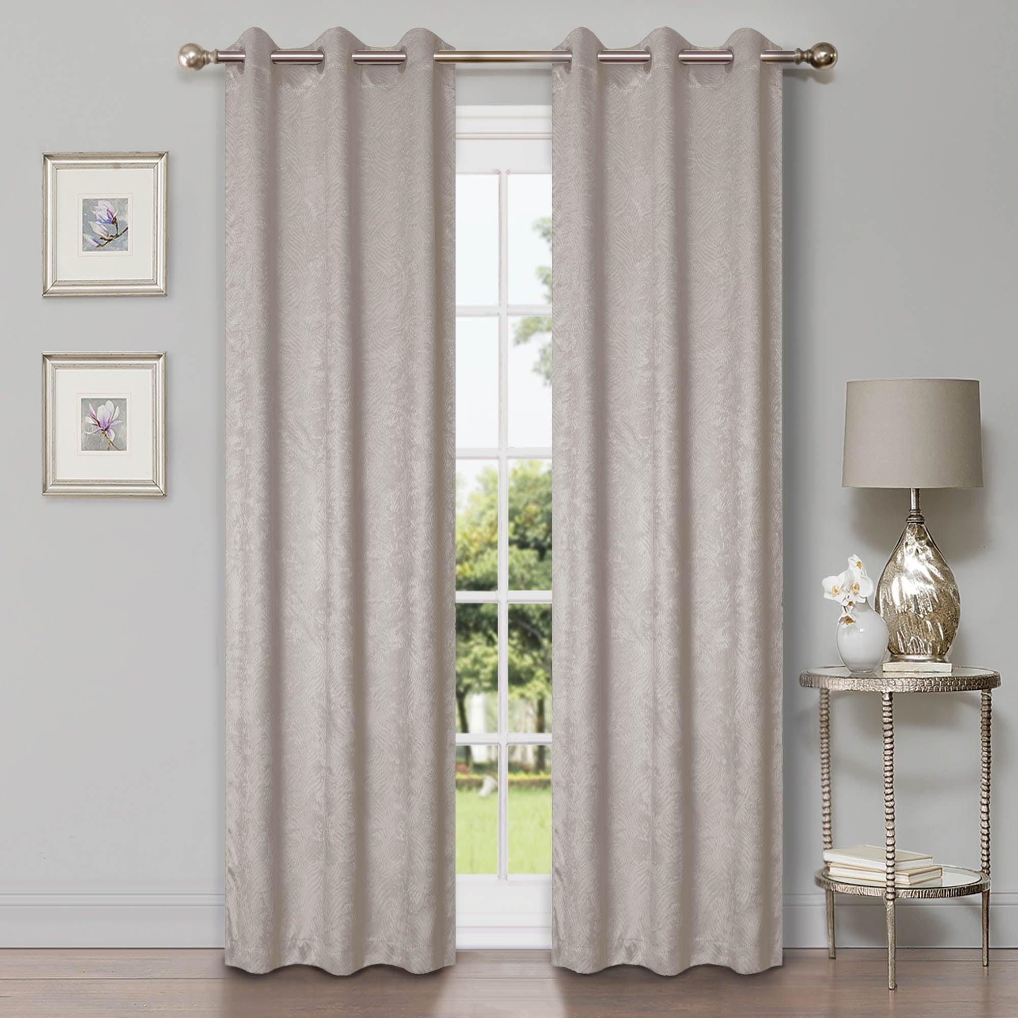 Waverly Thermal Blackout Grommet Curtains - 2-Panel Set (42 Inch) for Bedroom & Living Room Blackout Window Treatments