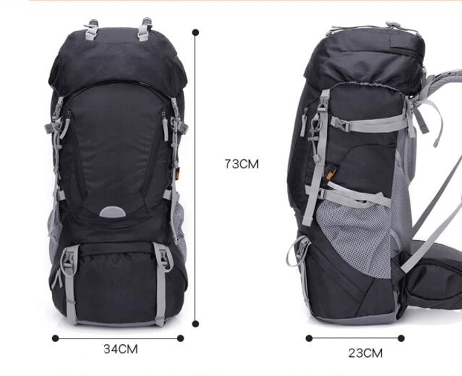 60L Lightweight Hiking Backpack - Waterproof Travel Daypack with Rain Cover for Outdoor Adventures, Camping & Trekking | Color: Blue