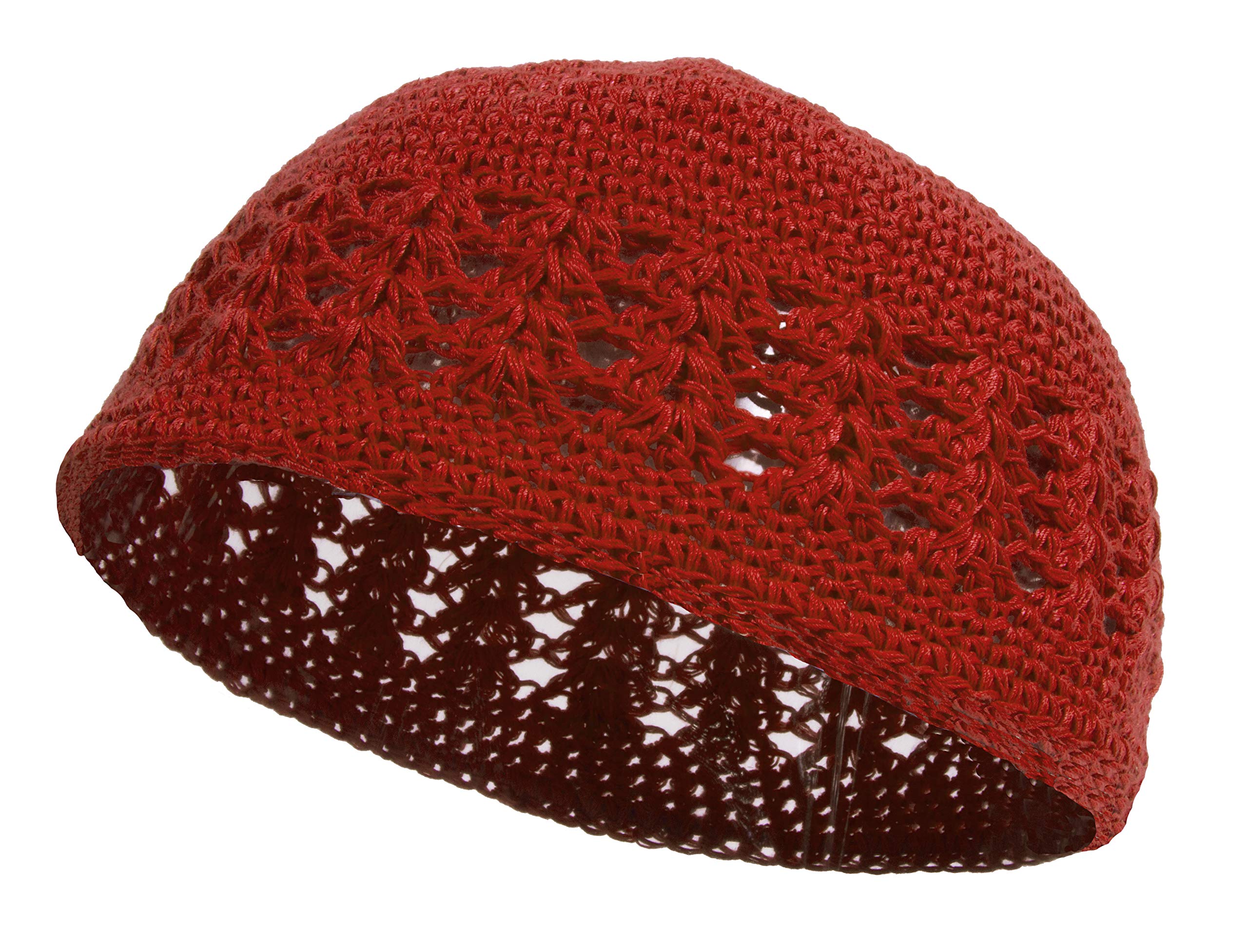 Warm Red Knitted Crochet Beanie Hat for Men & Women - Soft Winter Skull Cap for Outdoor Activities, Hiking, and Cold Weather Fashion