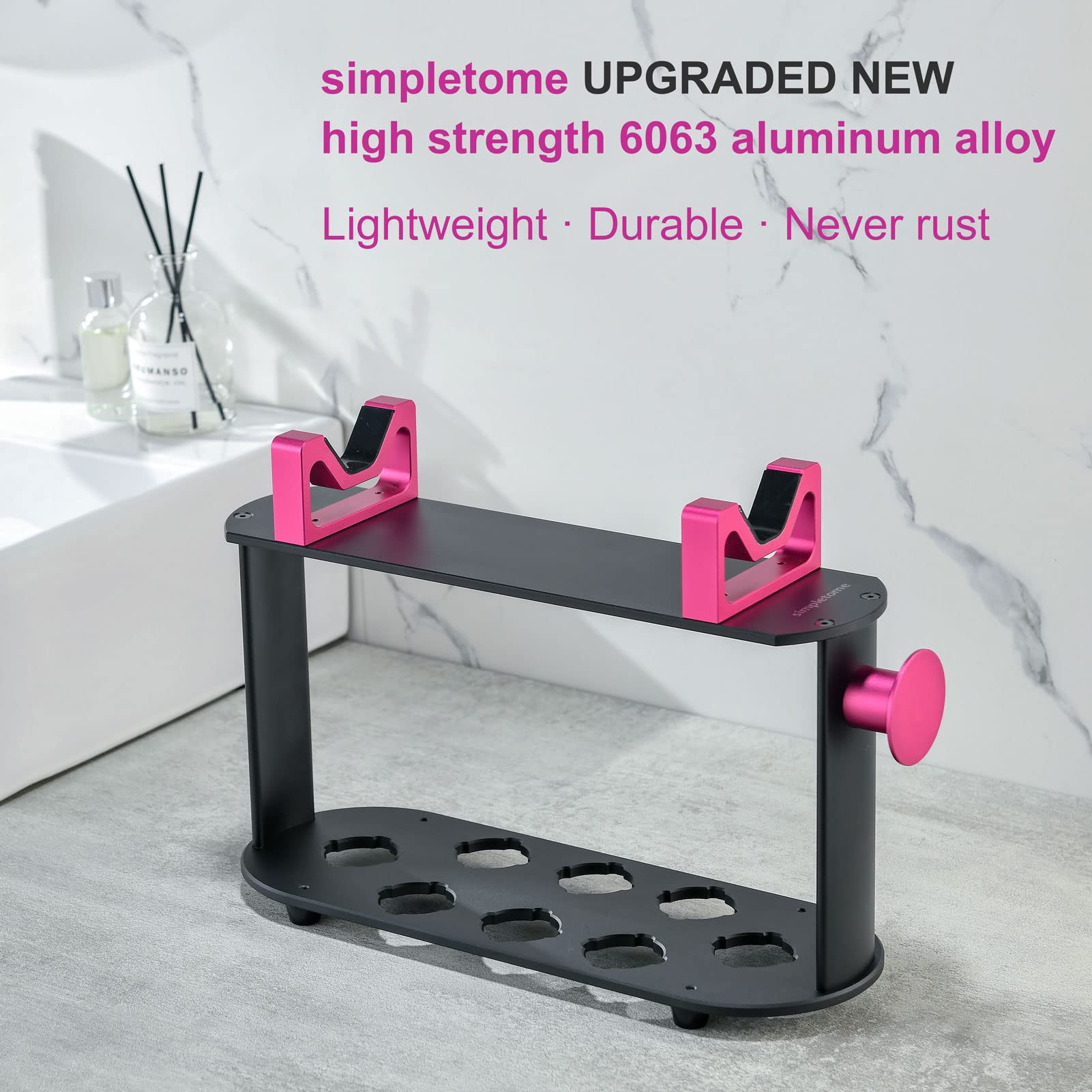 Dyson Airwrap Complete Styler Storage Stand Holder - Heavy Duty Aluminum Alloy with Non-Slip Rubber Base | Perfect for Salon, Bathroom & Vanity Organization