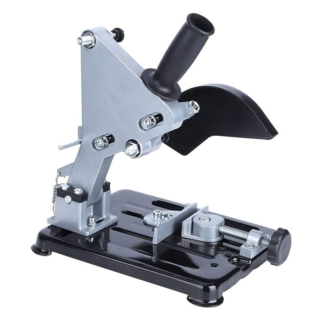 ZHANGCHI Universal Angle Grinder Stand - 45° Cast Iron Cutting & Fixing Clamp Holder Bracket Support for Bench Drill Press | Heavy-Duty Metalworking, Woodworking & DIY Projects