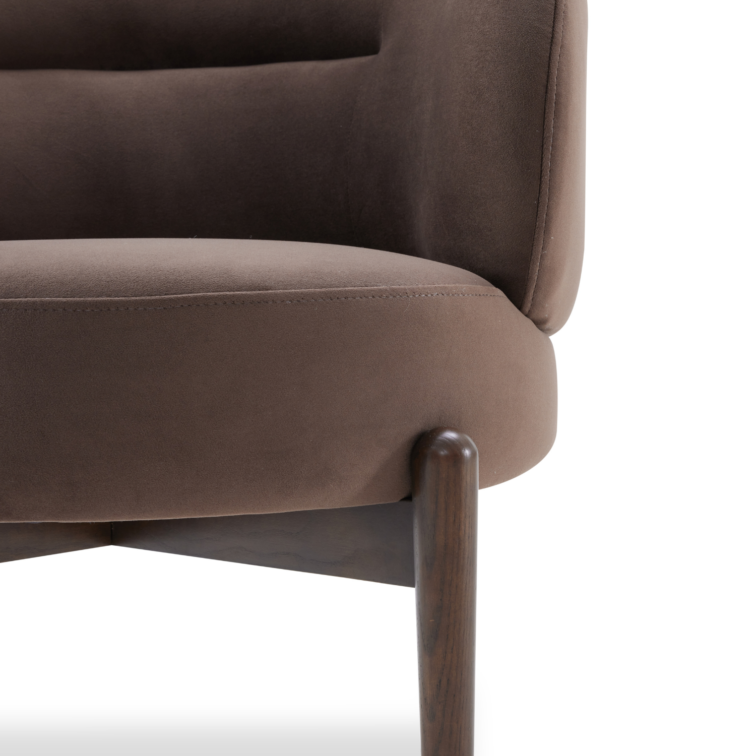 Bloor Accent Chair - Velvet Espresso Upholstered Modern Lounge Chair for Living Room, Bedroom & Office - Perfect for Relaxing, Reading & Decorating