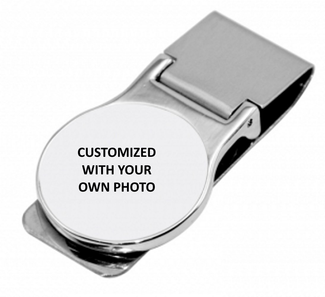Personalized Photo Money Clip - Custom Stainless Steel Cash Clip with Gift Box - Perfect for Weddings, Gifts & Everyday Carry (Round Design)