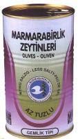 Low Sodium Black Olives in Can - Premium Marmarabirlik Brand - 800g (28.2 oz) for Salads, Pizzas & Mediterranean Cooking