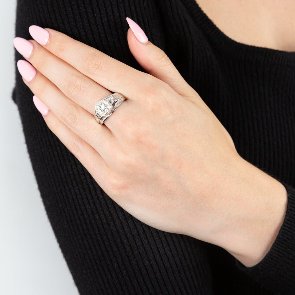 1/2 Carat Diamond Dress Ring with 49 Diamonds in Sterling Silver - Elegant Women's Jewelry for Weddings, Anniversaries & Special Occasions