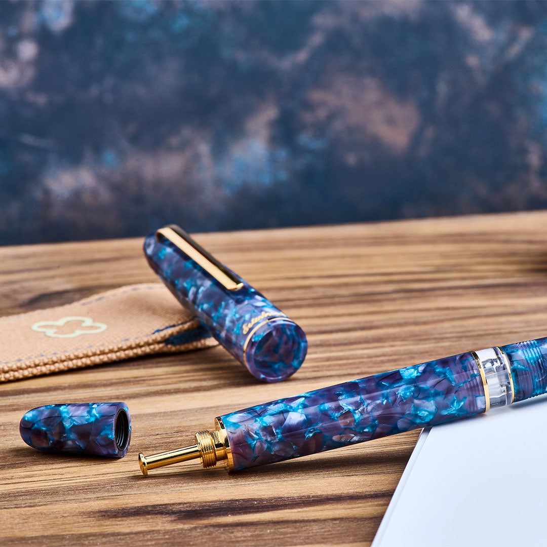 Esterbrook Estie Fountain Pen - Blue Moon Piston Filler, Premium Writing Instrument for Calligraphy, Journaling & Office Use