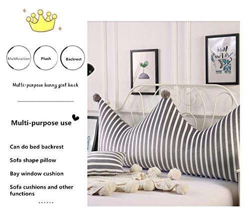QAZW Small Square Tatami Bedside Back Cushion - Plush Triangular Headboard Backrest with Removable Cover | 150cm Comfortable Reading Pillow for Sofa, Bed, Floor (Washable) | Perfect for Relaxing, Reading & Lounging at Home