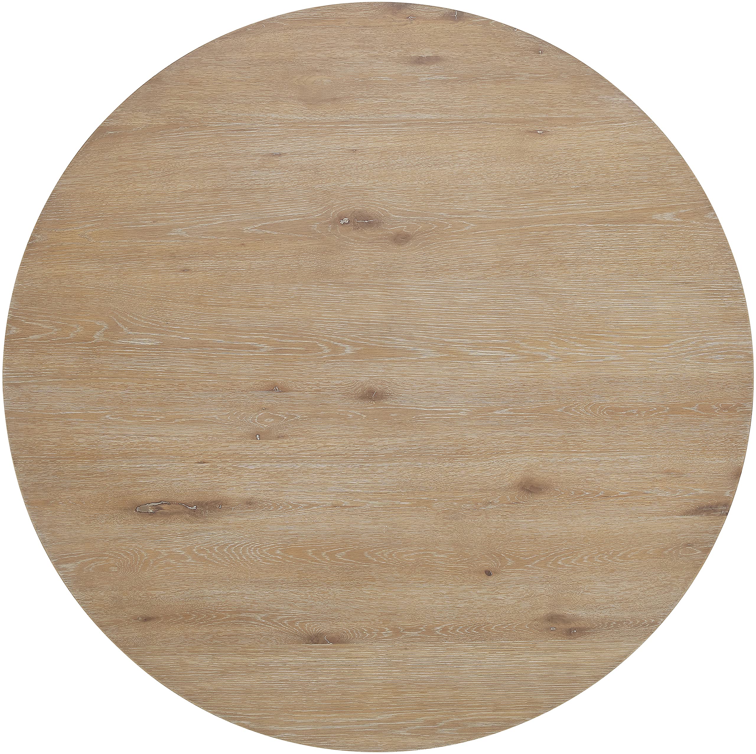 Crosley Joanna Modern Farmhouse Round Wood Dining Table - Rustic Brown Finish | Perfect for Farmhouse Kitchens, Dining Rooms & Cozy Gatherings