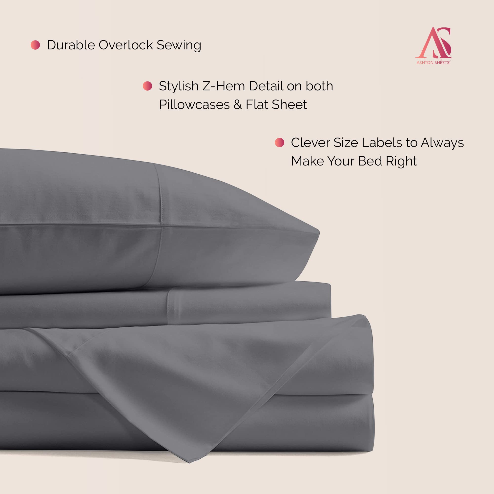 Premium 100% Egyptian Cotton Twin Sheets - 3-Piece Set with 1000 Thread Count, 16