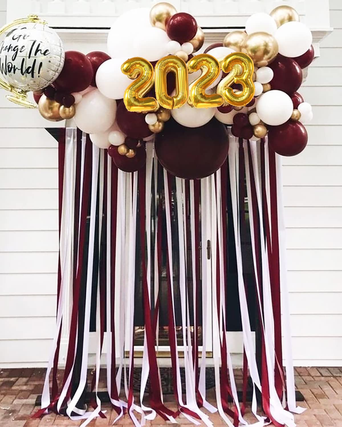 2025 Burgundy & Gold Graduation Party Decorations Kit - 81pcs Balloons, Maroon Gold Theme for Graduation, Birthday & Bridal Showers - Perfect for Fall Celebrations & Women's Events