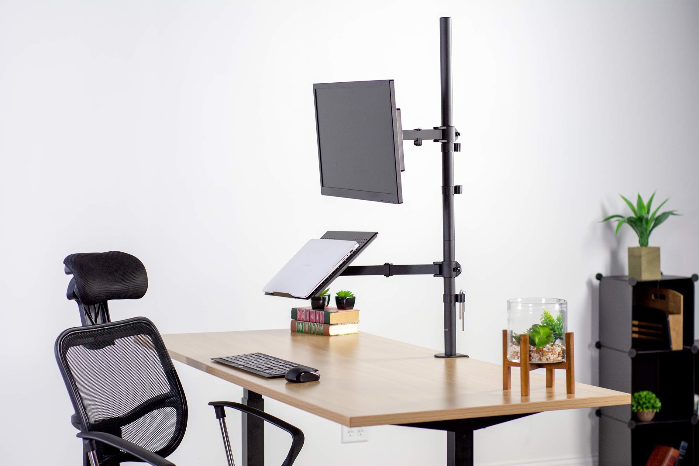 VIVO Adjustable Laptop and Monitor Stand for Desks - Extra Tall 13 to 32 Inch LCD Screen Mount, Fits 17 Inch Laptops (STAND-V012C) - Perfect for Home Office, Gaming Setup & Workspace Ergonomics