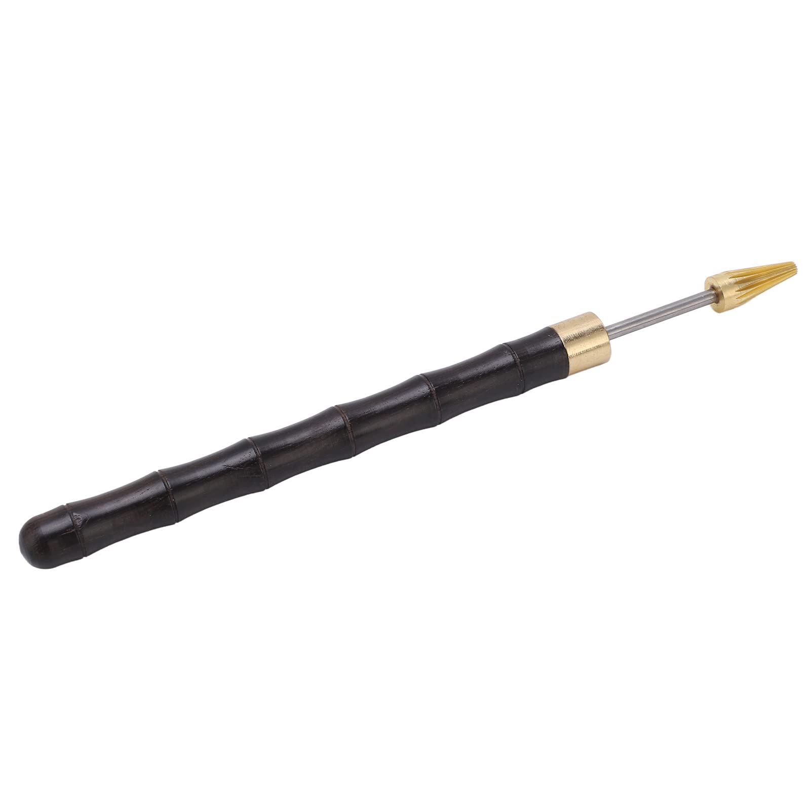 Premium Leather Edge Roller Pen - Stainless Steel Bamboo Design with Sandalwood Handle for DIY Leather Crafting | Strong Grip Tool for Leatherworking, Bookbinding & Leather Repair Projects