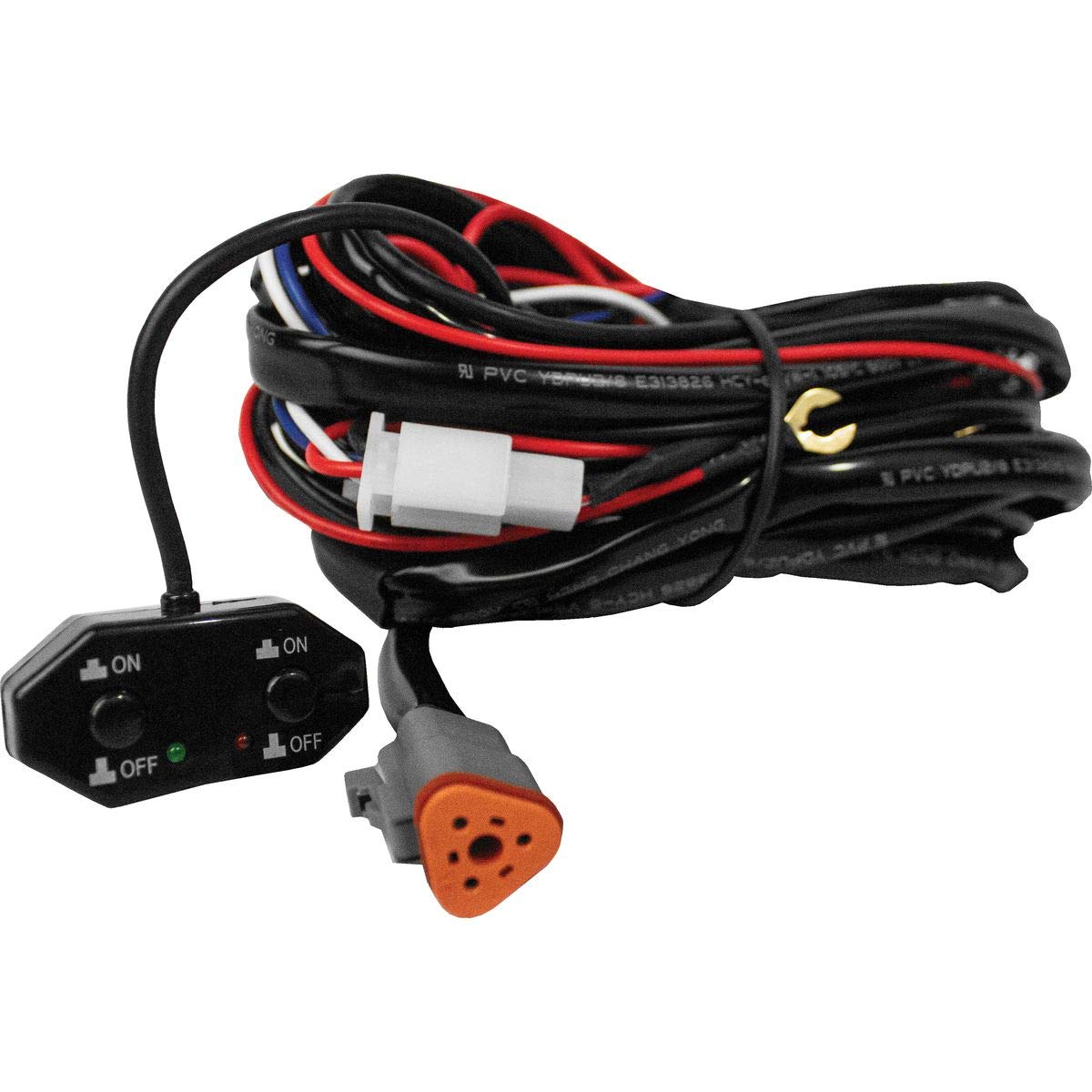 Dragonfire Racing High Intensity LED Light Harness for Off-Road Vehicles - Single Light - Perfect for ATV, UTV, and Jeep Night Riding Adventures