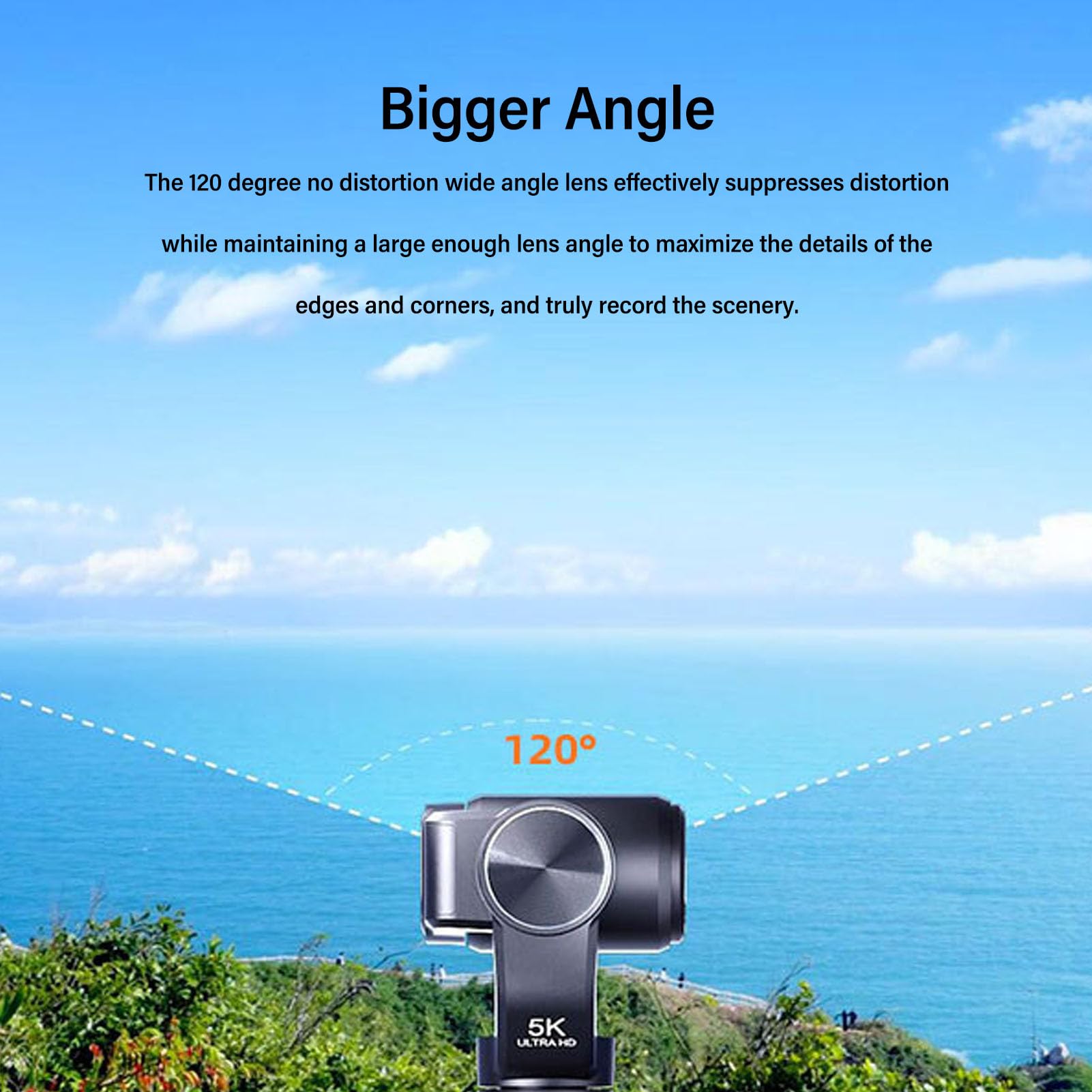 XUMIUZIY 48MP UHD 5K/30fps Pocket Video Camera with 3.5