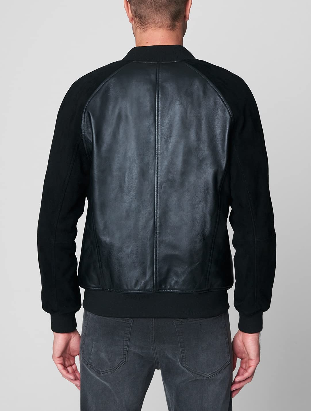 BLANKNYC Men's Faux Suede & Leather Bomber Jacket - Stylish Comfortable Casual Coat for Everyday Wear | Perfect for Fall & Winter Outfits, Date Nights and Urban Street Style