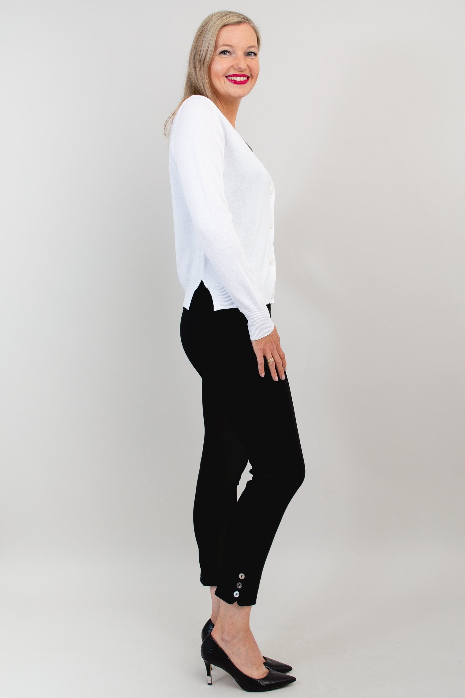 Jessica Women's Soft Bamboo Cotton Sweater - White | Cozy & Breathable Knit Pullover for Fall & Winter Layering
